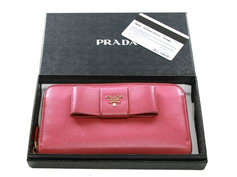 prada wallet ribbon saffiano leathe|authentic Prada wallet.